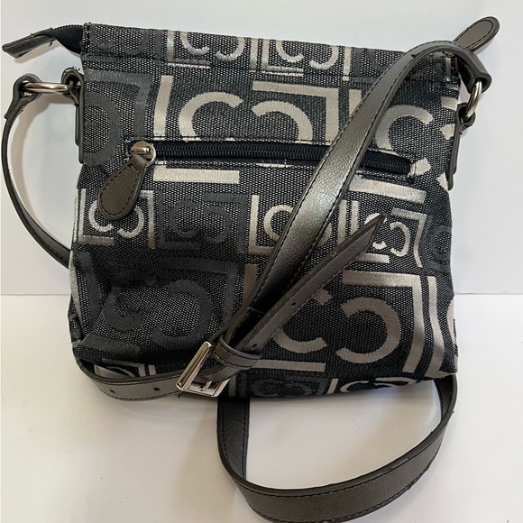 Liz Claiborne Crossbody Black and Silver Purse/Handbag USED. - Picture 3 of 10